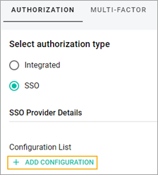 Add SSO Configuration